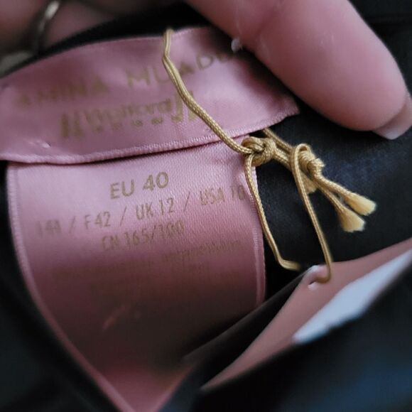 WOLFORD x AMINA MUADDI TURTLENECK VEGAN LEATHER BODYSUIT size 10 M - Picture 13 of 13